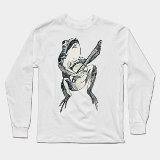 stinky frog playing his banjo Long Sleeve T-Shirt